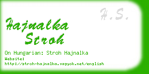 hajnalka stroh business card